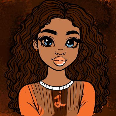 pretty young black girl- detailed