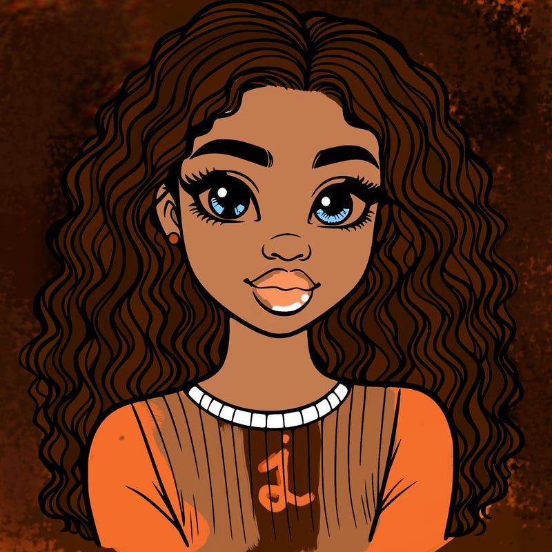 pretty young black girl- detailed