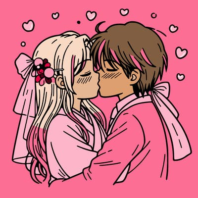 kissing