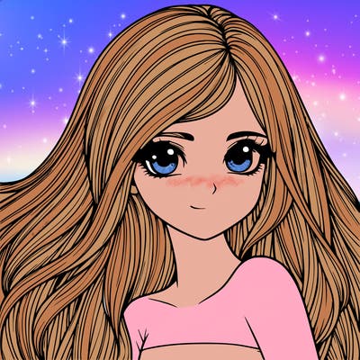 realistic girl pretty long hair