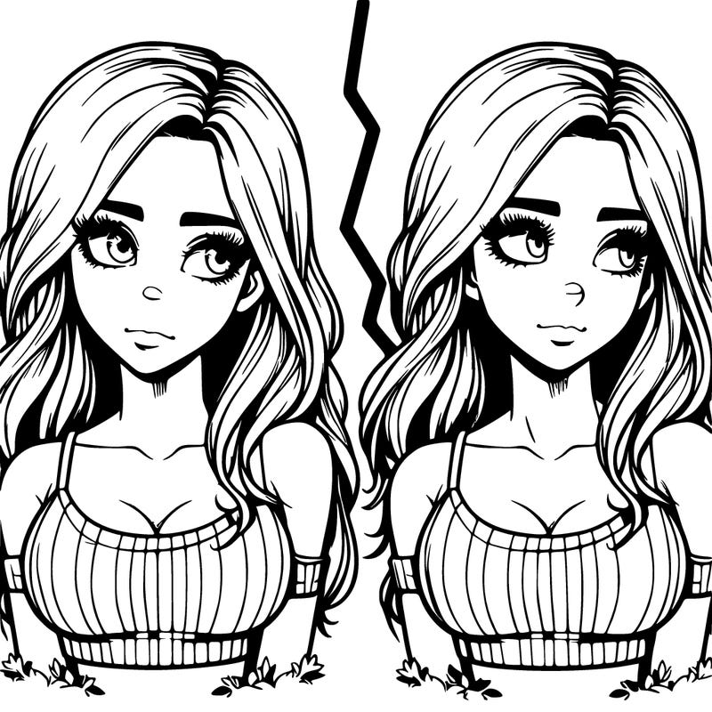 realistic girl split