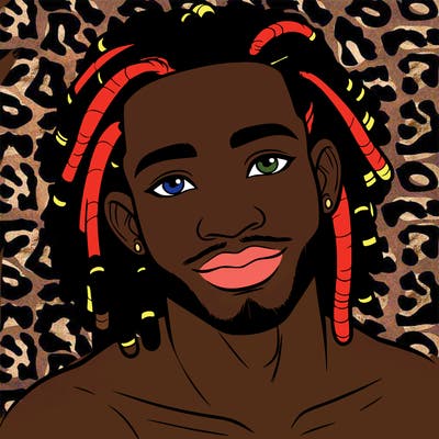 beautiful african american man with dreads