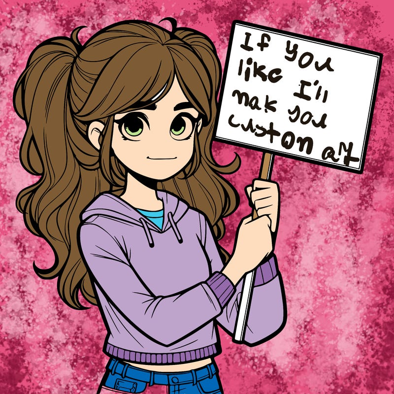 teenage girl holding blank sign