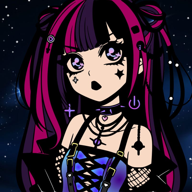 goth anime girl