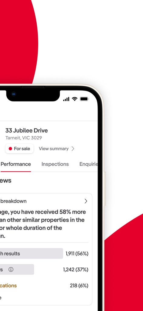 Ignite by realestate.com.au - Ignite app showing real estate property performance analytics and visitor insights