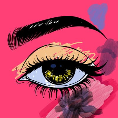 eye closed realistic