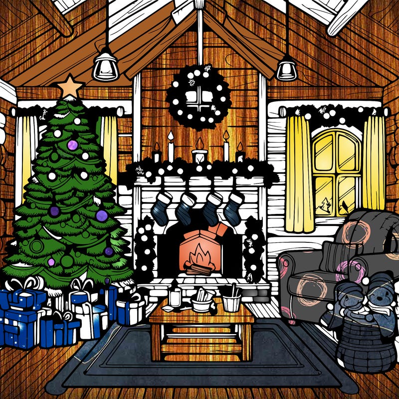 christmas house interior