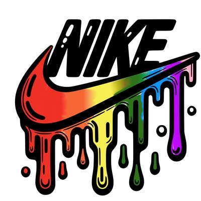 dripping nike logo