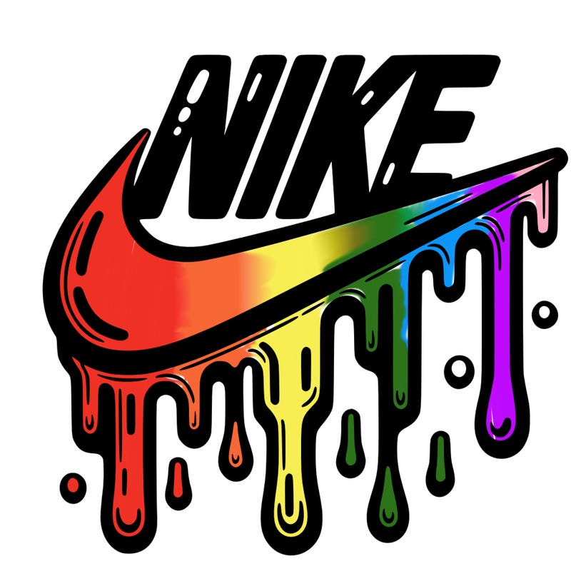 dripping nike logo