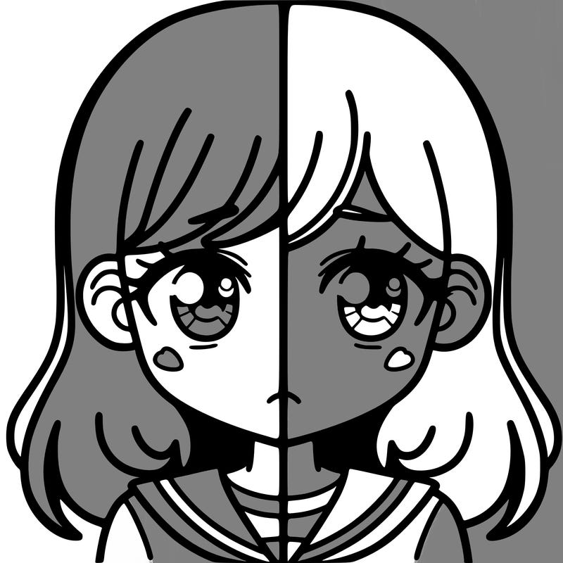 a split of a girl