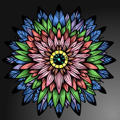 aster symmetrical mandala