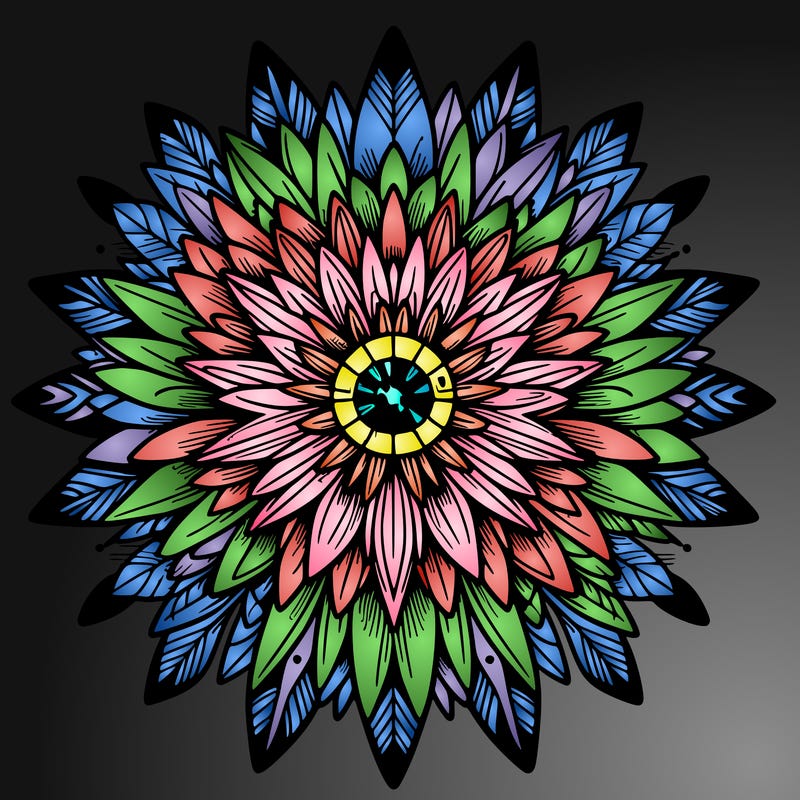 aster symmetrical mandala