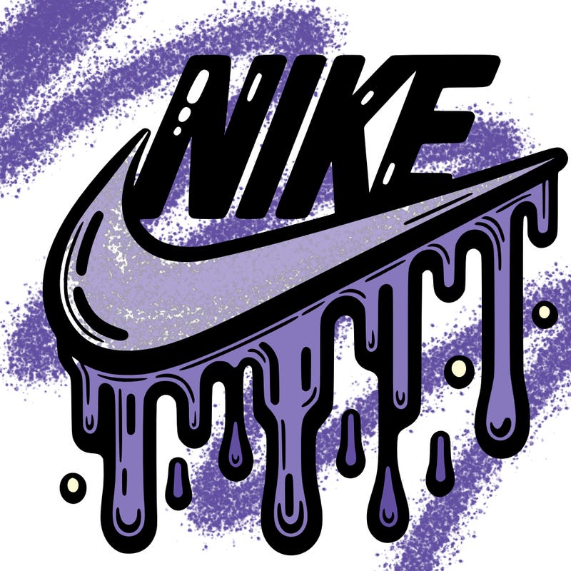 dripping nike logo