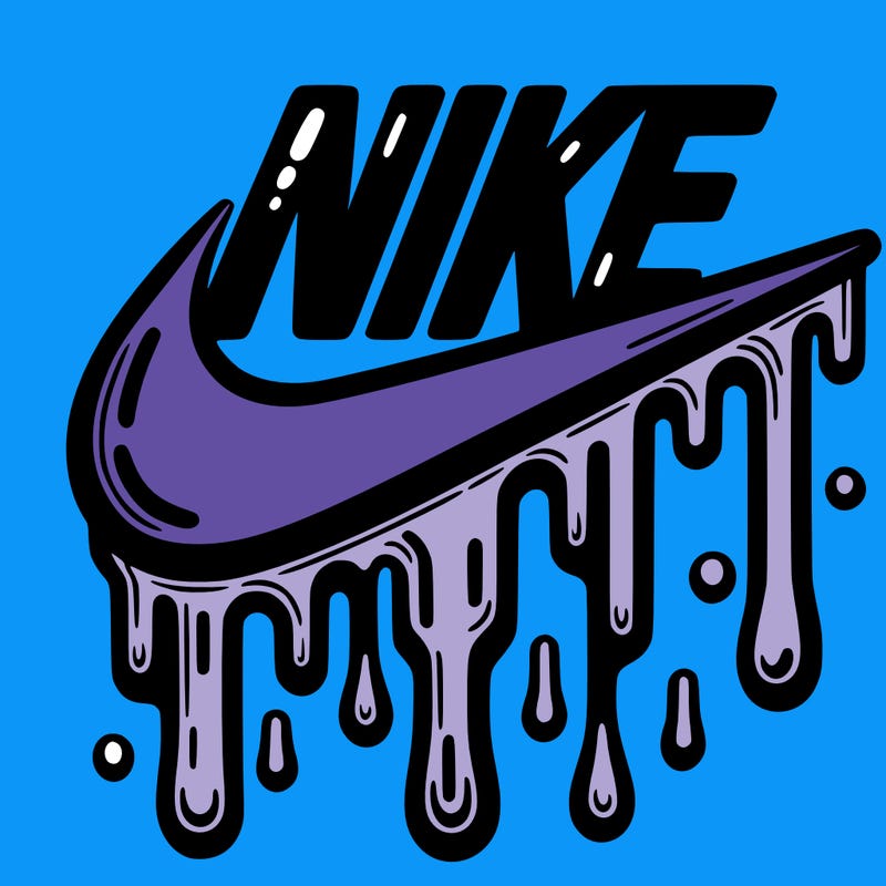 dripping nike logo