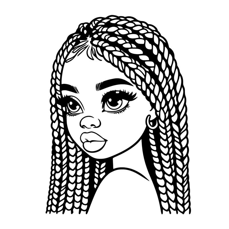 black girl with box braids