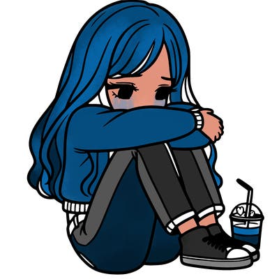 a girl  after a breakup