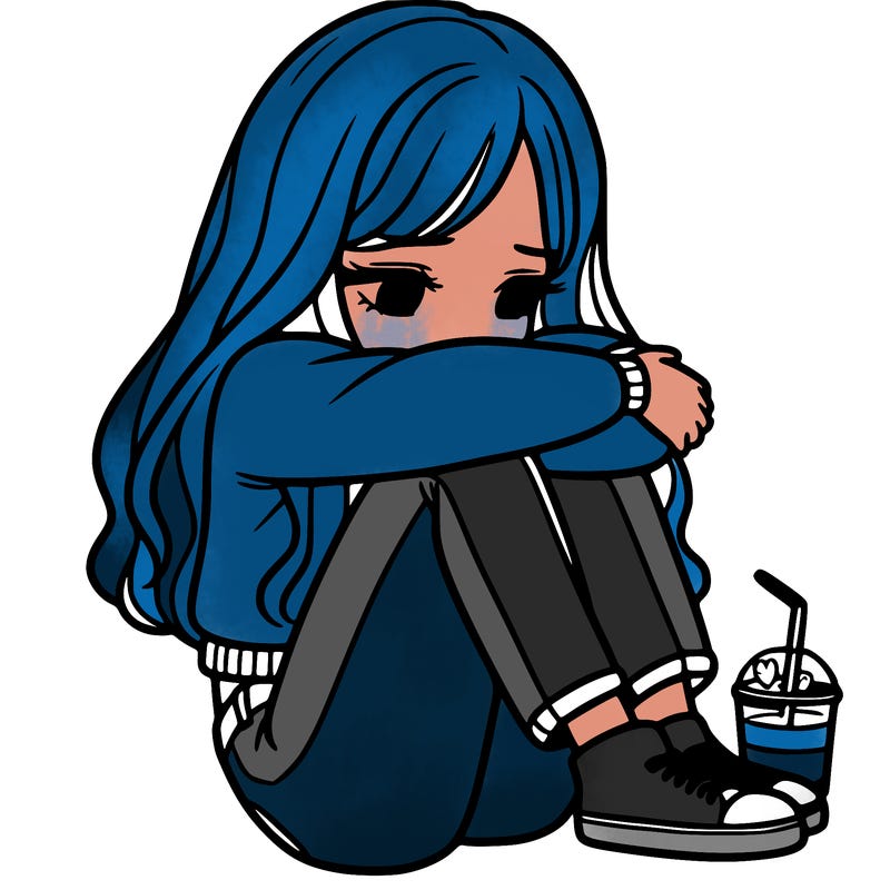 a girl  after a breakup