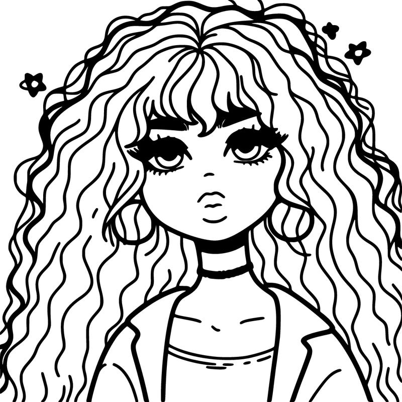 aesthetic girl with big hair