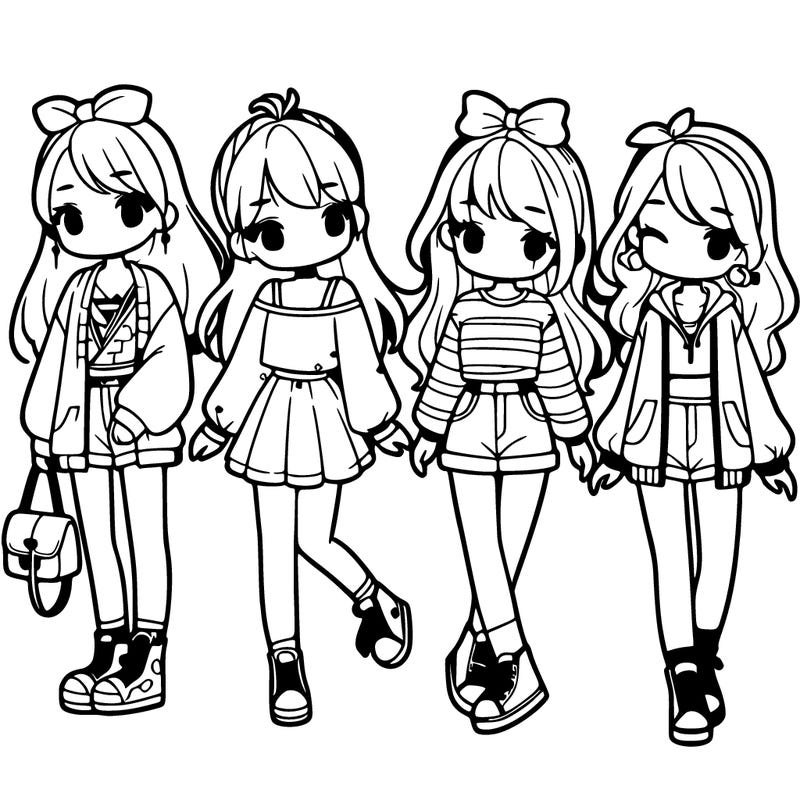 girls in cute outfits
