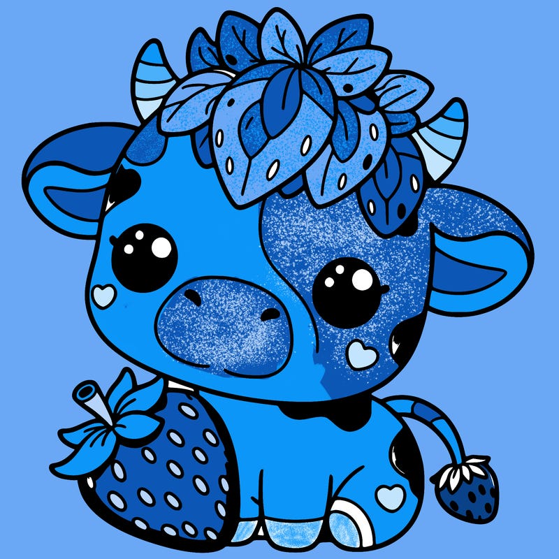 cute strawberry cow