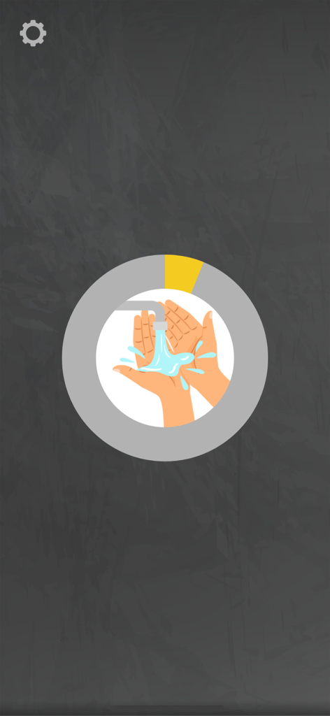 Wash your hands now - Handwashing instructional graphic with a circular progress timer