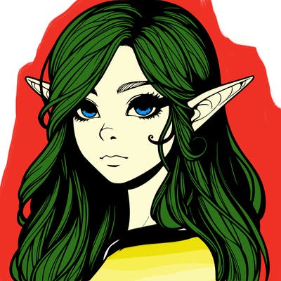 elf girl realistic dark fantasy