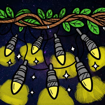 christmas light garland.