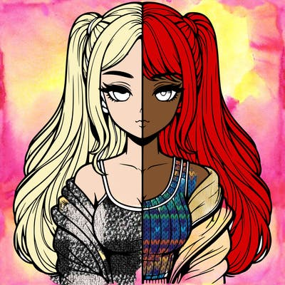 realistic girl split