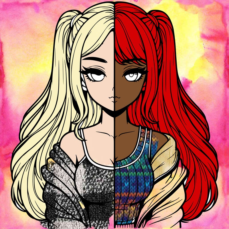 realistic girl split