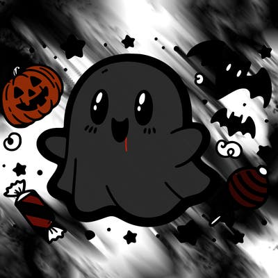 halloween cute little ghost