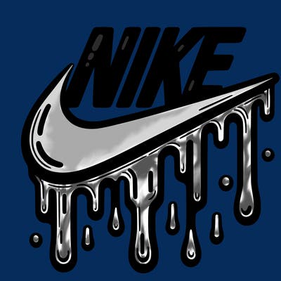 dripping nike logo