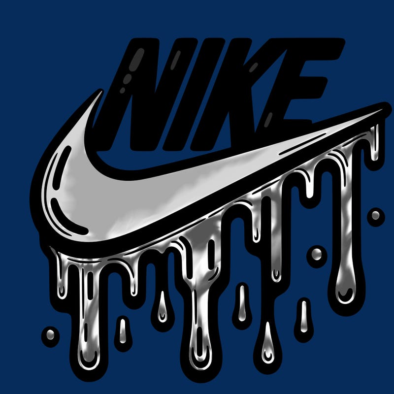 dripping nike logo