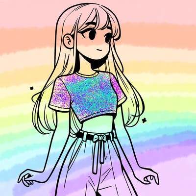 girl in a cute crop top