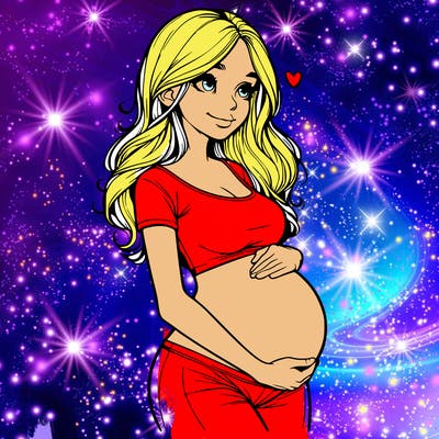 realistic pregnant girl