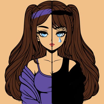 realistic girl split