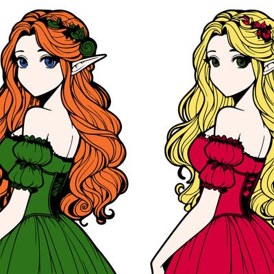 a beautiful elf girl in a fantasy style
