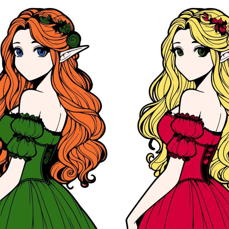 a beautiful elf girl in a fantasy style