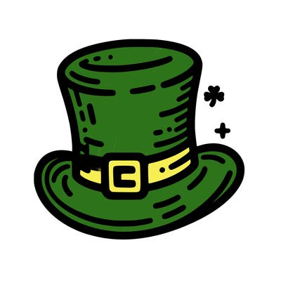 st patrick hat with thin lines