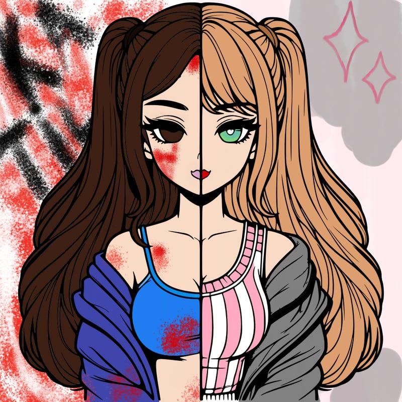 realistic girl split