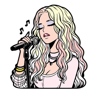 realistic female singer