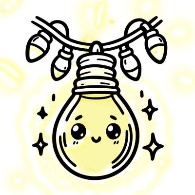 small bulb of a garland