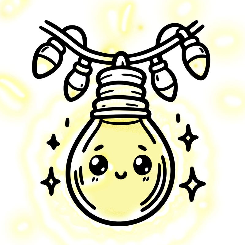 small bulb of a garland