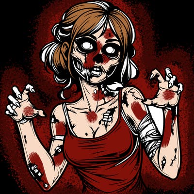 realistic zombie girl