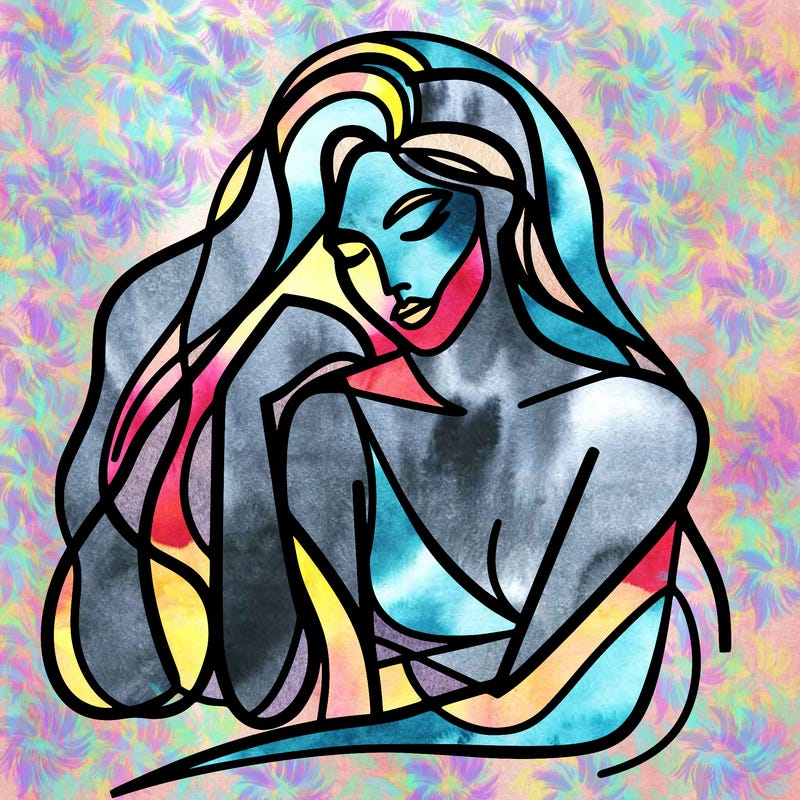 abstracted woman