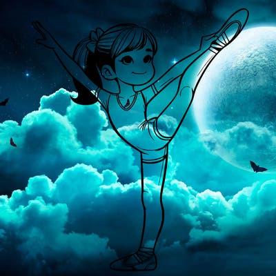 realistic girl gymnast