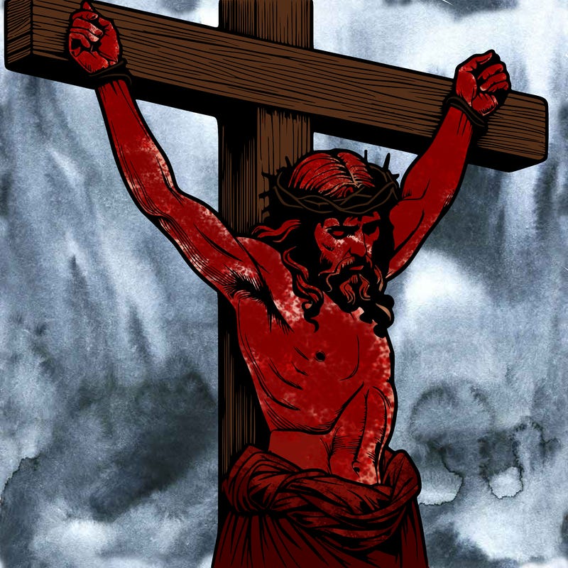 jesus realistic on the cross