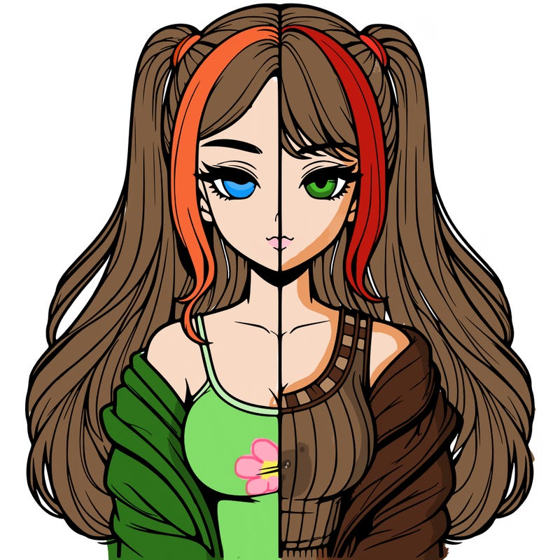 realistic girl split