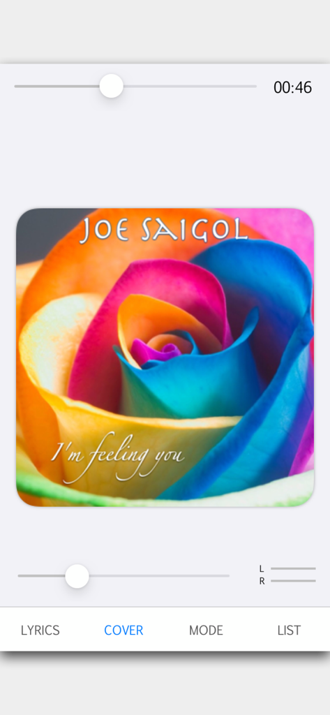 Music Player - Music Player app interface showing colorful album cover art and VU meters