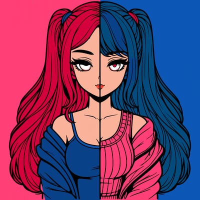 realistic girl split