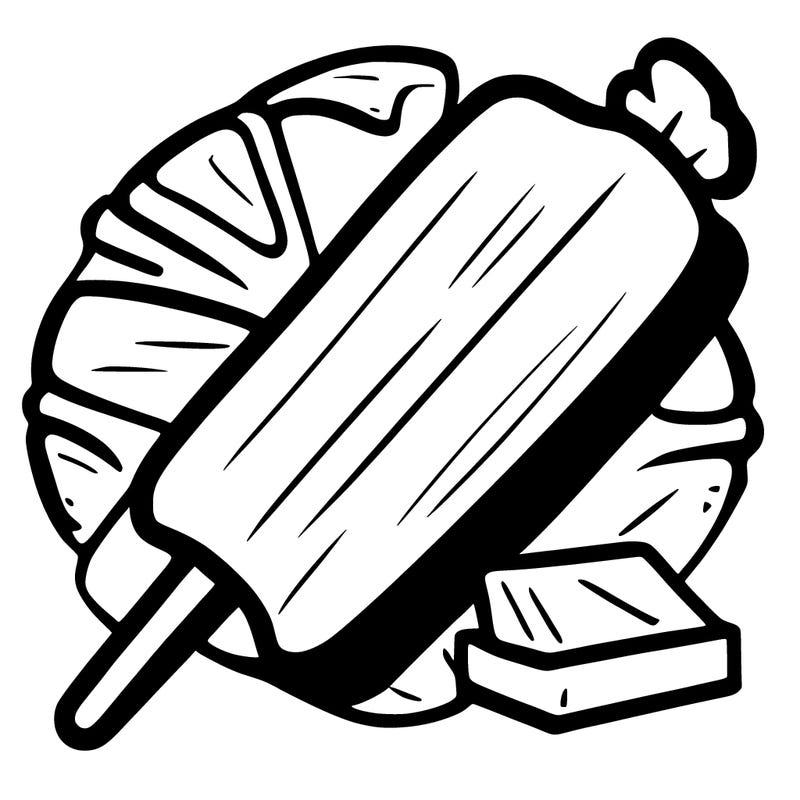 popsicle with a bit taken out of it